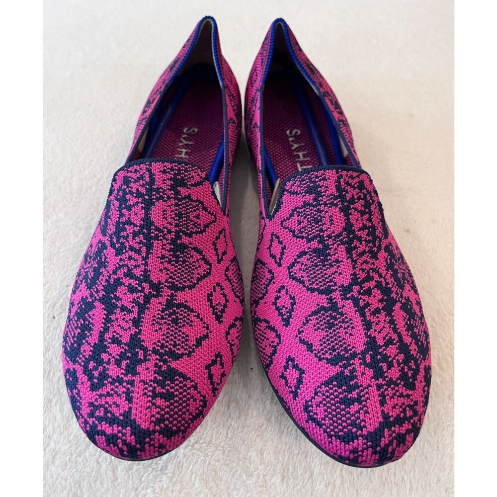 Rothy's Pink and Black Knit Loafers - Picture 4 of 11